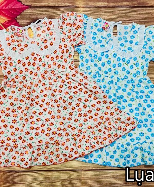 VÁY  LIỀN HOA NHÍ TAY PHỒNG 