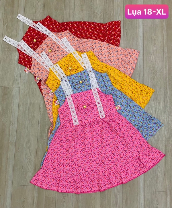 VÁY LIỀN DÁNG XOÈ CHO BÉ GÁI